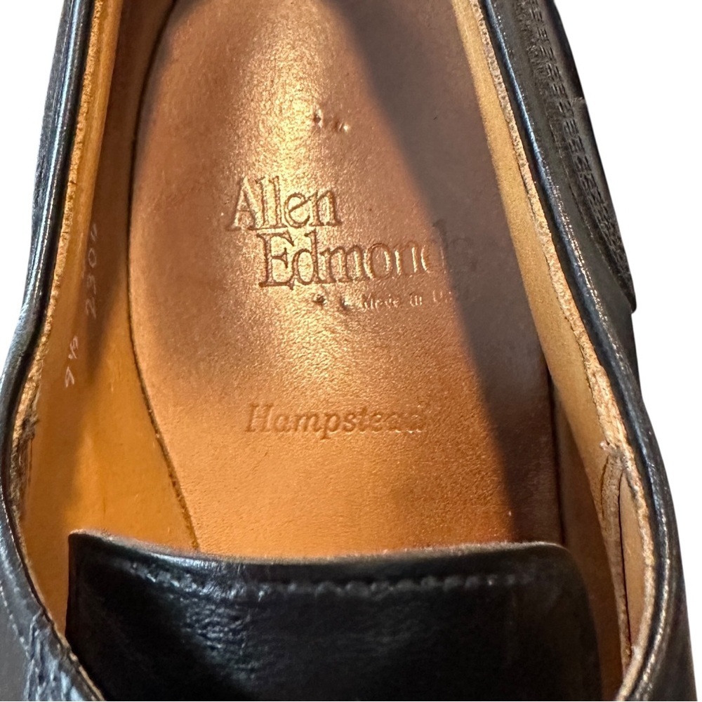 Allen Edmonds Hampstead Cap Toe Oxford Dress Shoes Black Men’s 9.5 D USA Made - Picture 6 of 9
